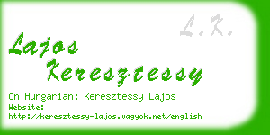 lajos keresztessy business card